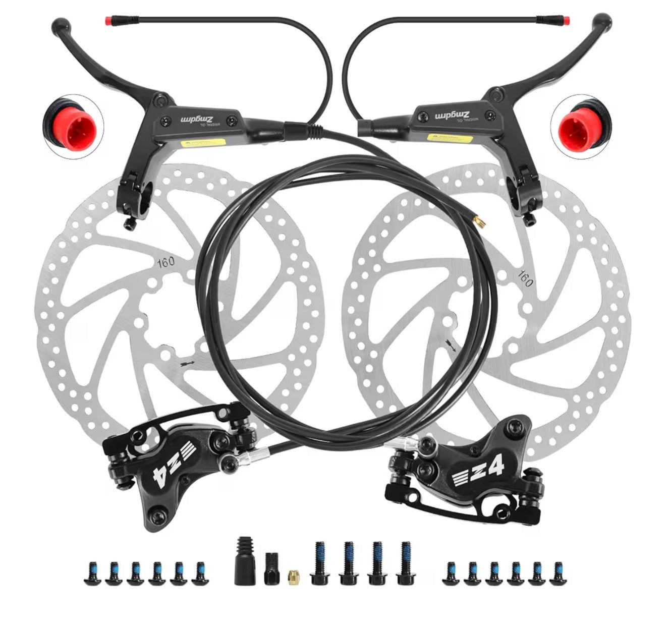 Front 850mm-Rear 1600mm Hydraulic Disk Brakes (Front and rear)